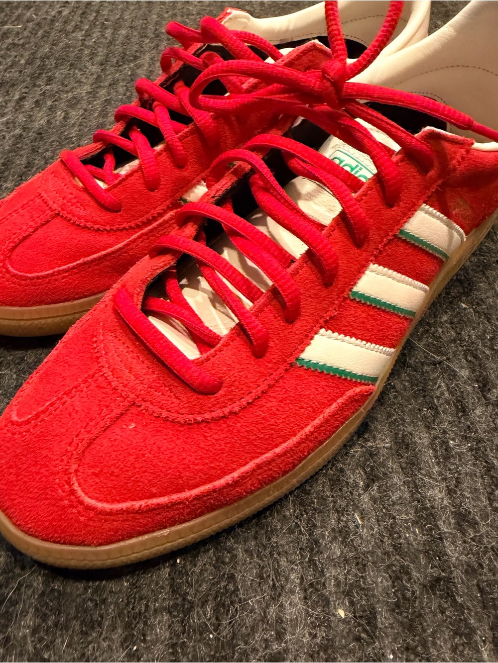 Adidas Spezial with White & Green Stripes